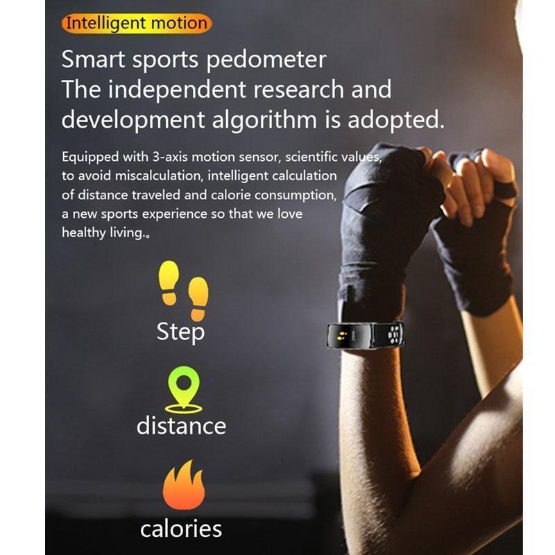 Smart Bracelet Heart Rate Monitor Waterproof Fitness Tracker Bluetooth Watch Band - LuxxStores