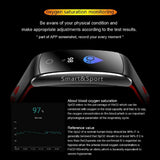 Smart Bracelet Heart Rate Monitor Waterproof Fitness Tracker Bluetooth Watch Band - LuxxStores