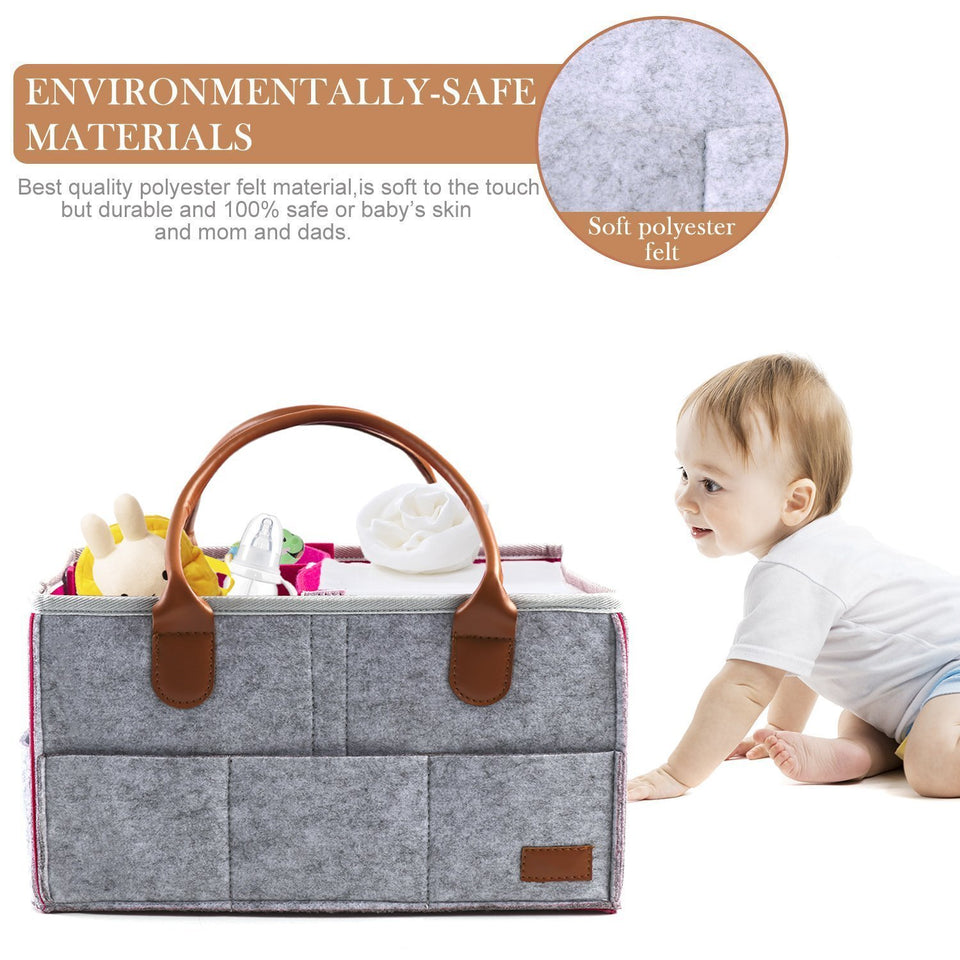 New Foldable  Baby Caddy Storage Basket - LuxxStores