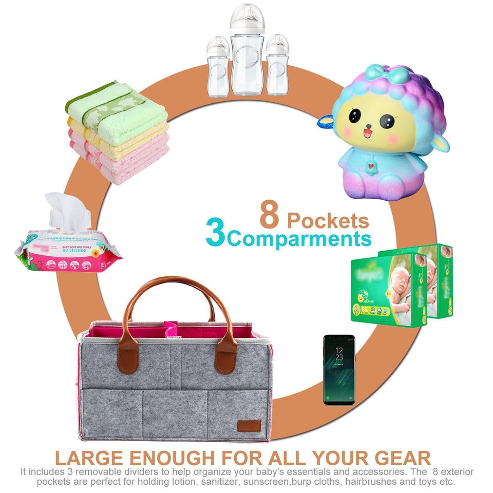 New Foldable  Baby Caddy Storage Basket - LuxxStores