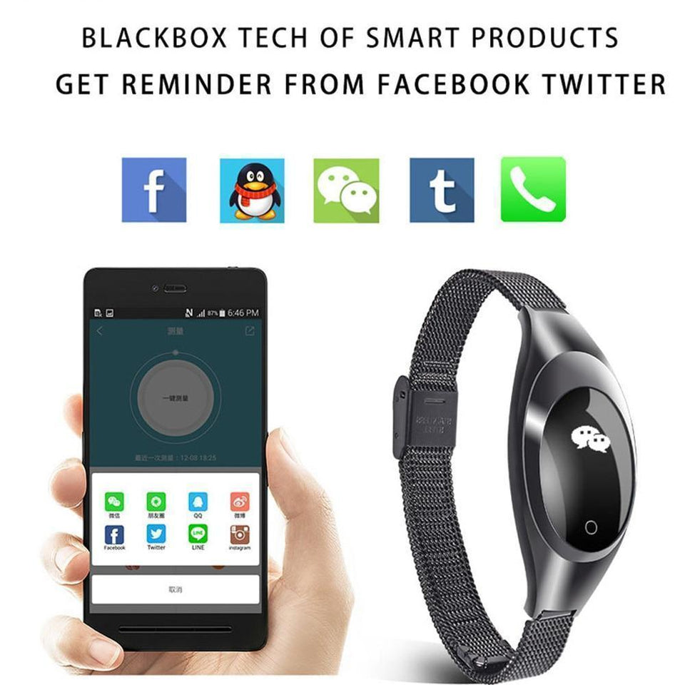 Smart Watch - Blood Pressure Heart Rate Monitor, Fitness Tracker, Pedometer. - LuxxStores